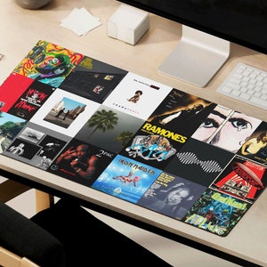 Album Desk Mat Cover Art Mouse Pad / Music Cover Mouse Office Pad Play Mat Gift Gaming Desk Blotter Oversized desk mat kanye drake swift 18 Albums
