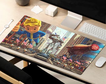 Fallout 76 Desk Mat New Vegas Playmat / Fallout Gaming Mouse Pad Gift PC Mat Wasteland Mousepad TCG MTG Mat, Fallout Fight For Freedom