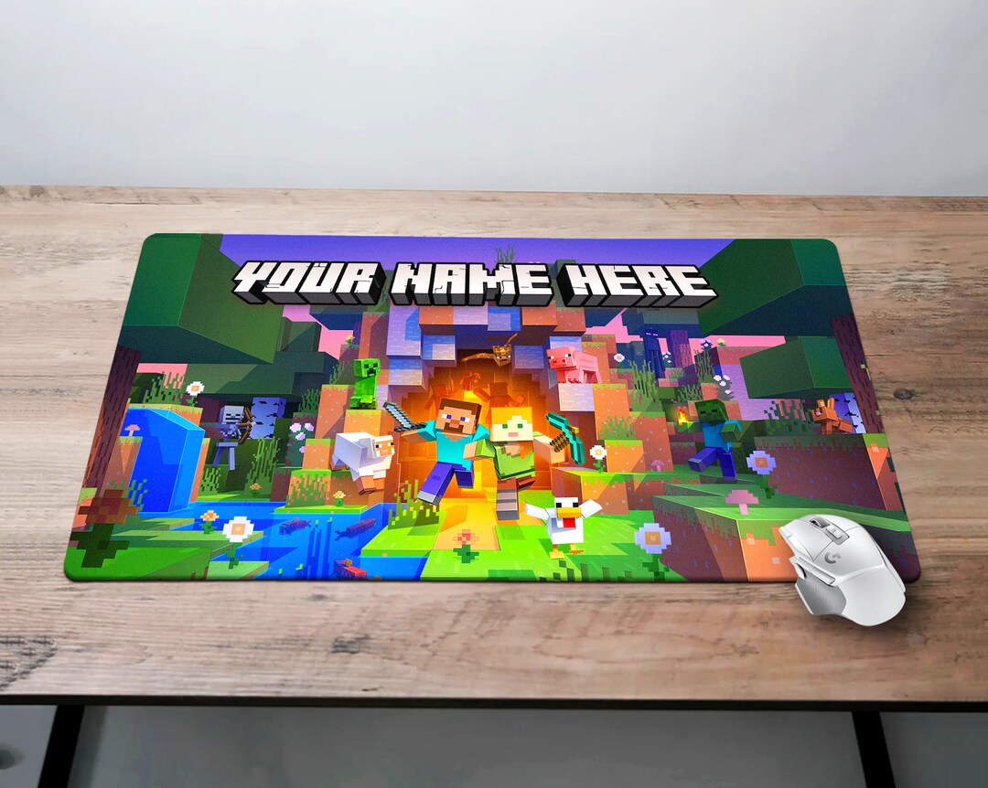 Custom Minecraft Mouse Pad Gaming Desk Mat Pixle Art Play Mat Desk Pad ...
