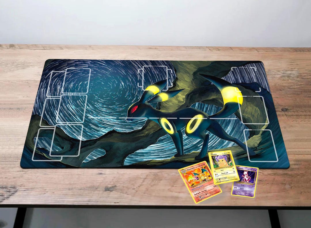 Umbreon Playmat Pokemon Card Mat Pokemon TCG Mat Trading Card Game Umbreon Playmat Pokemon Card Mat Pokemon TCG Mat Trading Card Game