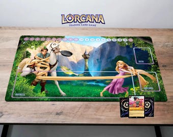 Lorcana Rapunzel TCG Playmat  / Tangled Desk Mat Trading Card Game Disney Mouse Pad