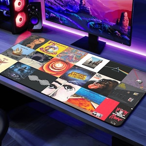 Album Desk Mat Cover Art Mouse Pad / Music Cover Mouse Office Pad Play Mat Gift Gaming Desk Blotter Oversized desk mat kanye drake swift image 3