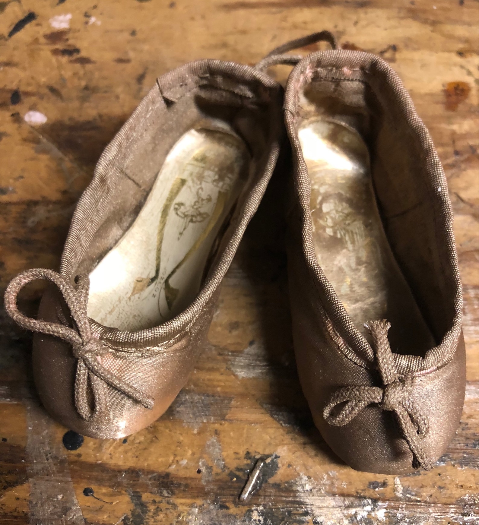 sweet vintage miniature ballet shoes