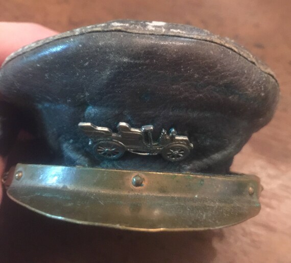 Antique Drivers Leather Cap Coin Purse Etsy