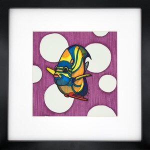 Tropical Angel Fish - Original Artwork - Framed