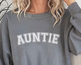 Tante Sweatshirt: Kuscheliges Baumwoll-Mischgewebe Rundhalsausschnitt, neue Tante Geschenk