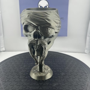 Cáliz de calavera pirata / Vasos góticos, copa de vino única, decoración de Halloween y regalo para coleccionistas, suministros para fiestas