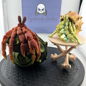 Articulated Hermit Crab | Handmade Crab Decor Figurine | Coastal Beach Art | Unique Shelf Display & Gift Idea for Ocean Lovers