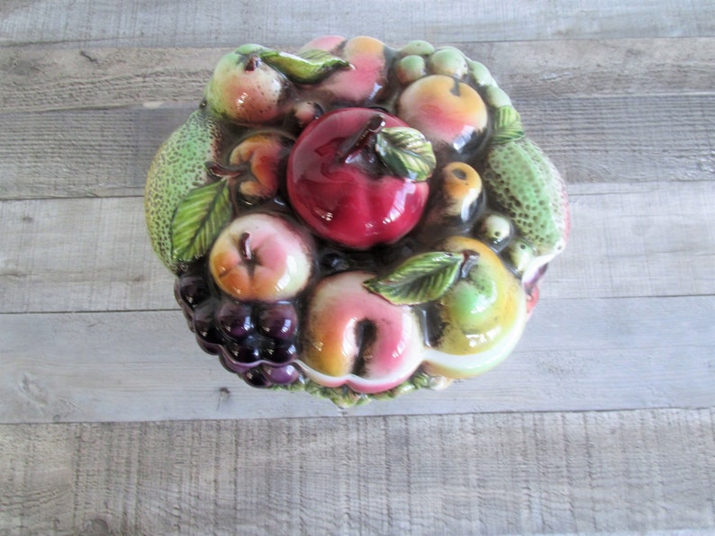 Vintage NAPCOWARE Ceramic Fruit Basket Cookie Jar 1950's Etsy