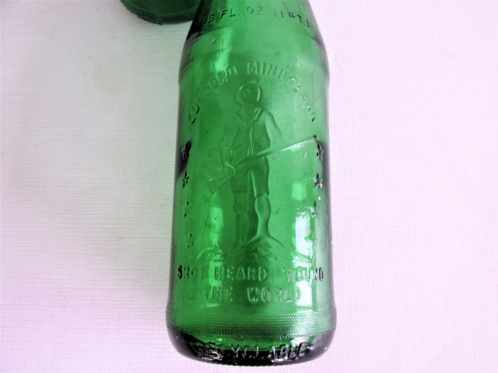 7up Green Glass Bottles Paul Revere Bicentennial Bottle Etsy
