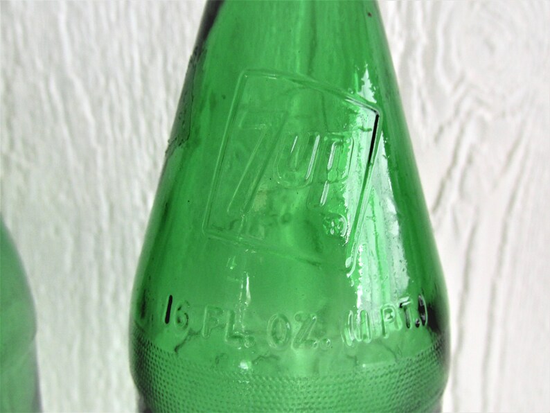 7up Green Glass Bottles Paul Revere Bicentennial Bottle Etsy