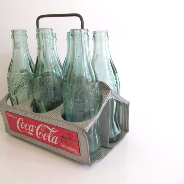 Vintage Cola Carrier Aluminum Caddy Coke Six Pack Coca Cola Bottles