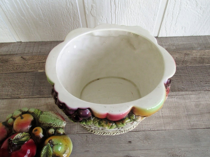 Vintage NAPCOWARE Ceramic Fruit Basket Cookie Jar 1950's Etsy