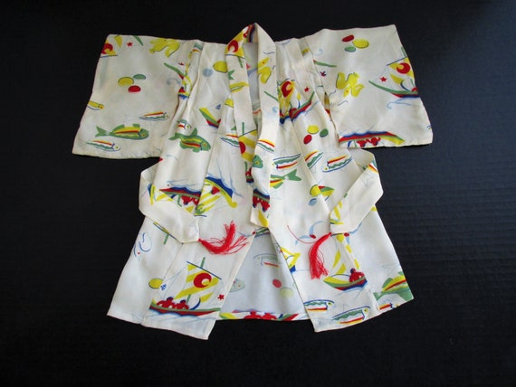 Antique Kimono, Asian Kimono, Child's Kimono, Sai… - image 1