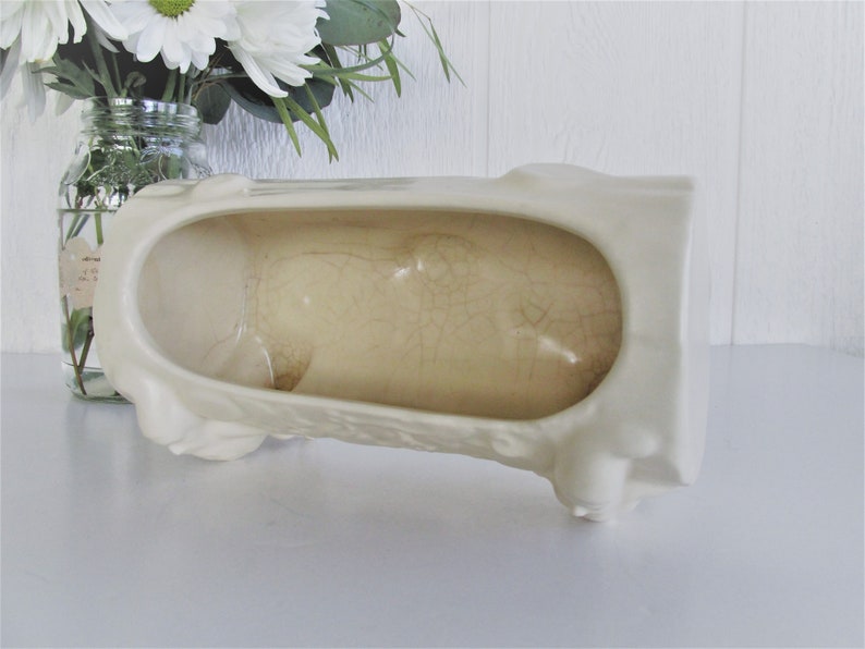 Hillbilly McCoyShawnee Garden Gnome Planter Elf Vintage American Art Pottery 1550/'s Pottery Ivory Ceramic