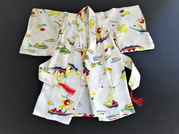 Antique Kimono, Asian Kimono, Child's Kimono, Sai… - image 8