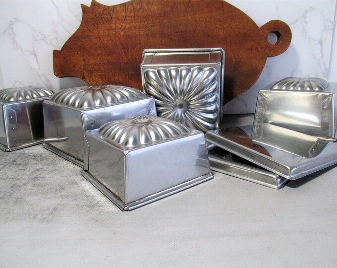French Vintage Ice Cream Molds Square Moulds Dessert Molds Etsy