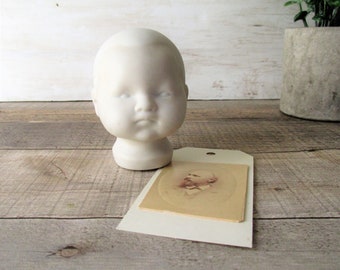 Baby Doll Head Hand Bisque China Doll Making Supply Doll Parts Craft Supply Unpainted Doll Head