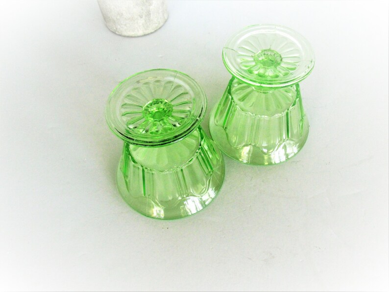 Vintage Uranium Green Glass Dishes Colonial Green Knife and Etsy