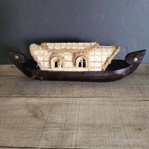 Kerala House Boat Handcrafted Kettuvallam Model Boat East Indian Home Decor