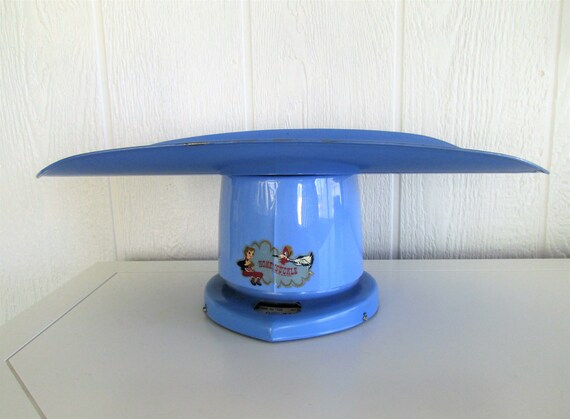 Vintage Baby Scale Nursery Decor Blue HoneySuckle… - image 1