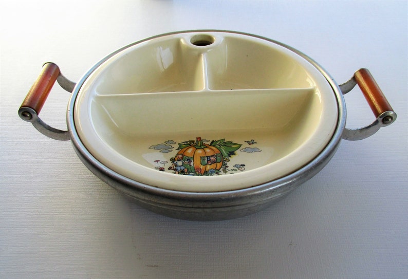 Vintage Baby Warming Dish Baby Food Dish Vintage Nursery Etsy