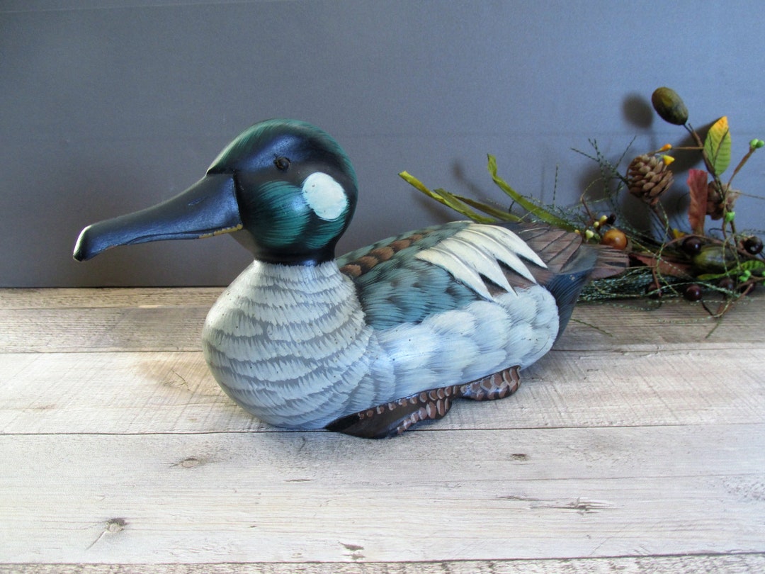 Wood Duck Carved Painted Wood Duck Decorative Duck Decoy Rustic Home