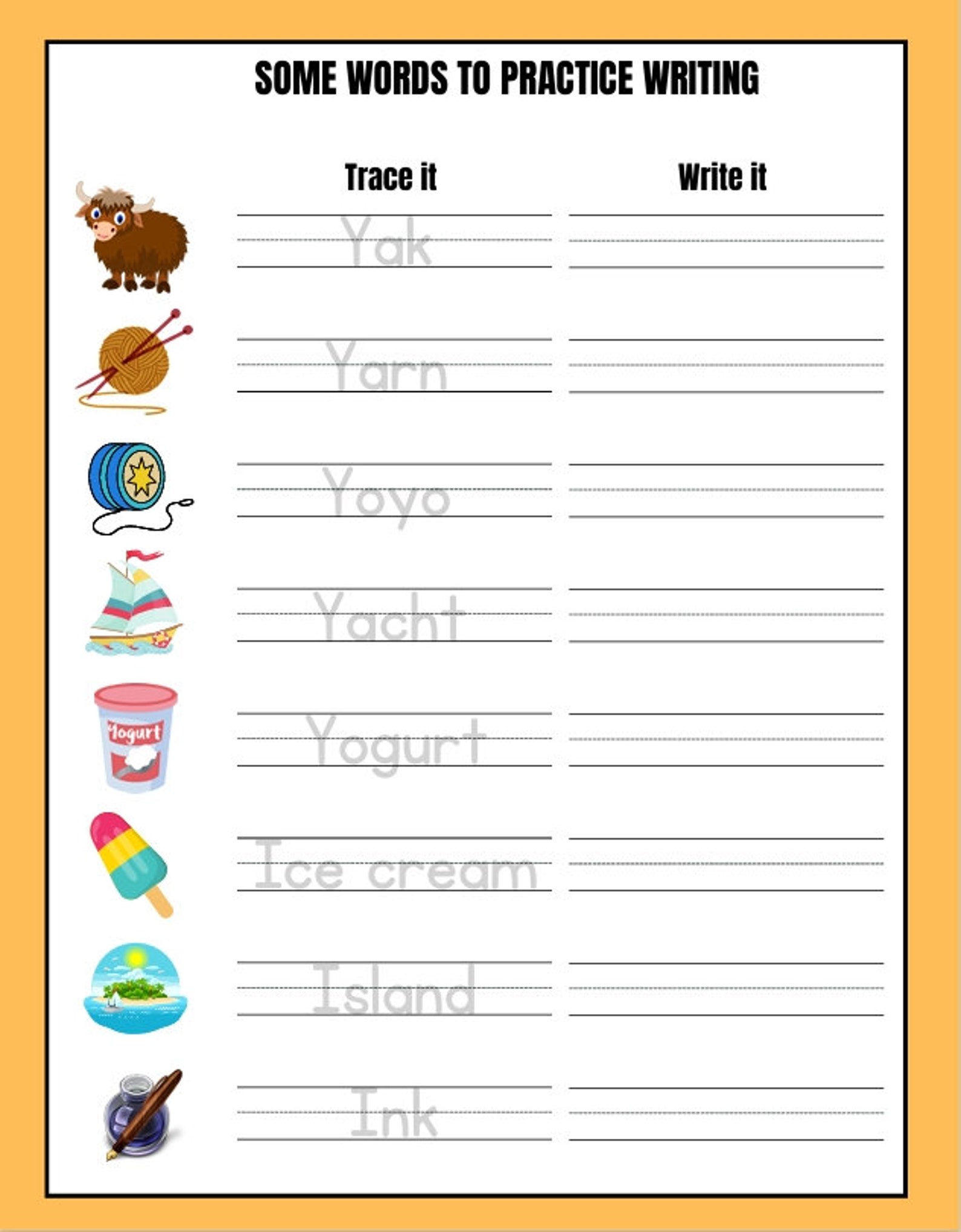 Printable Kids Activity TRACING BUNDLE 1 - Etsy