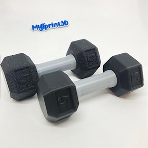 Mini Dumbbell Baby Rattle: 3D Printed Gym Toy, Fitness Gift