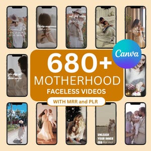 Oltre 680 video senza volto sulla maternità con MRR e PLR per Instagram Reels, Mompreneur Reel