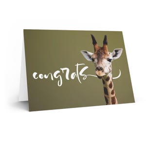 Regard gracieux - Carte de félicitations girafe - Ajoutez votre message