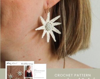 Flannel Flower Earrings Crochet Pattern