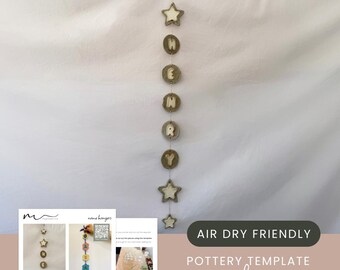 Name hanger pottery template