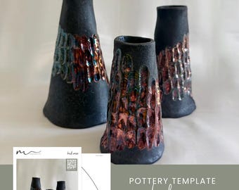 Bud Vases Pottery Template