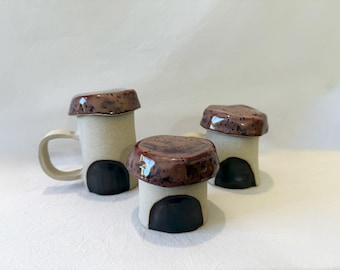 Fairy house mushroom cup set