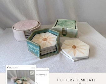 Coasters Pottery Template