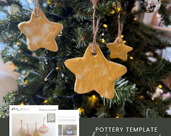 Christmas Ornaments Pottery Template