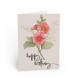 Warm Bloom - Carte d'anniversaire fleurs aquarelles - Ajoutez votre message
