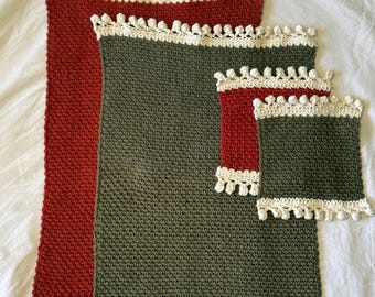 Christmas bauble towel and cloth set