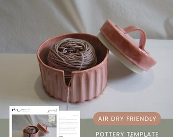 Yarn bowl pottery template