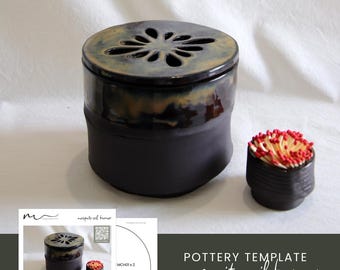 Mosquito Coil Burner Pottery Template