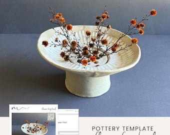 Flower Frog Bowl Pottery Template