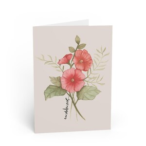 Warm Bloom - Aquarell Blumen Beileid Karte - Fügen Sie Ihre Nachricht hinzu