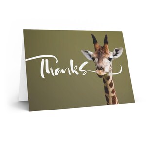 Regard gracieux - Carte de remerciement girafe - Ajoutez votre message