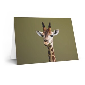 Graceful Gaze - Carte vierge girafe - Ajoutez votre message
