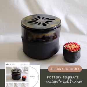 蚊取り線香用バーナー陶器テンプレート