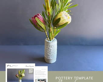 Flower Frog Vase Pottery Template