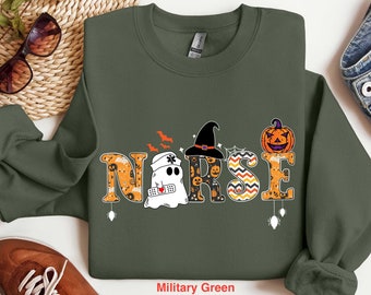 Nurse Halloween Sweatshirt, Nurse Halloween Shirt, Halloween Sweatshirt, Halloween T-shirt, Gift For Halloween, Trendy halloween Shirt