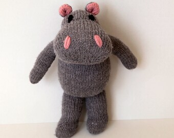 Hippo - Toy Knitting Pattern PDF