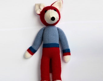 Mella the Fox - toy knitting pattern PDF